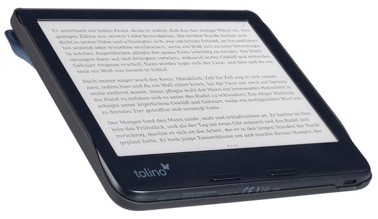 tolino vision color, Schutztasche mit Origami Standfunktion (Farbe:blau)