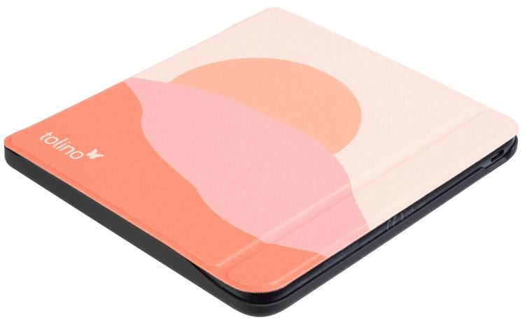 tolino vision color, Schutztasche in Lederoptik (Motiv:sunset)
