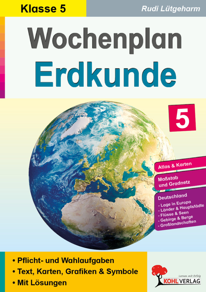 Wochenplan Erdkunde / Klasse 5 (Rudi Lütgeharm)