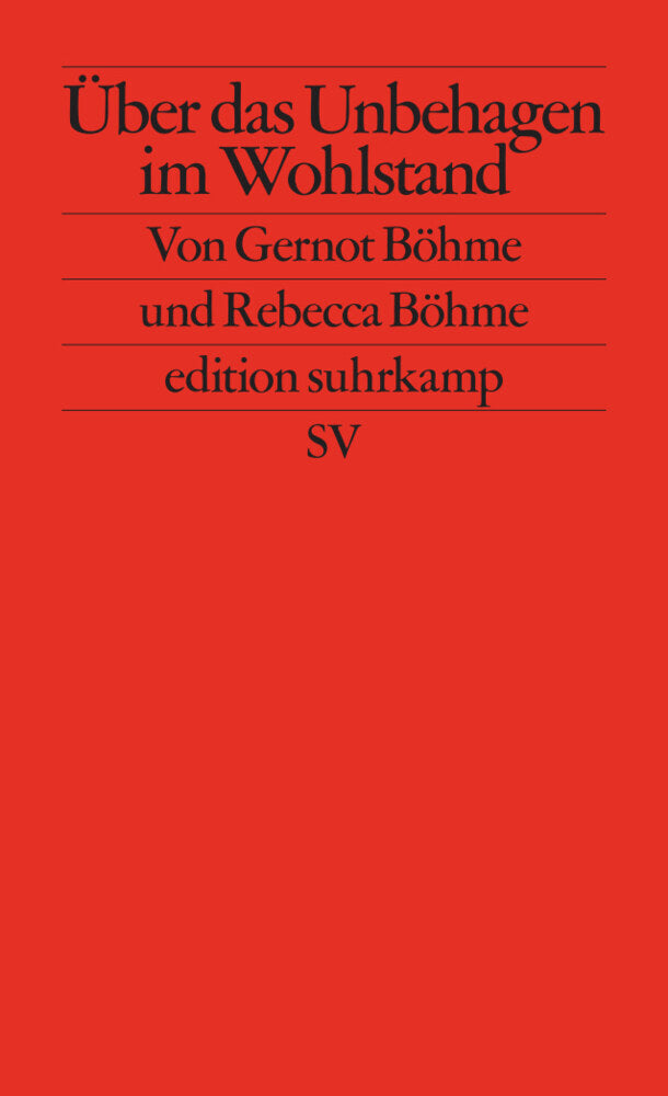 Über das Unbehagen im Wohlstand (Gernot Böhme)