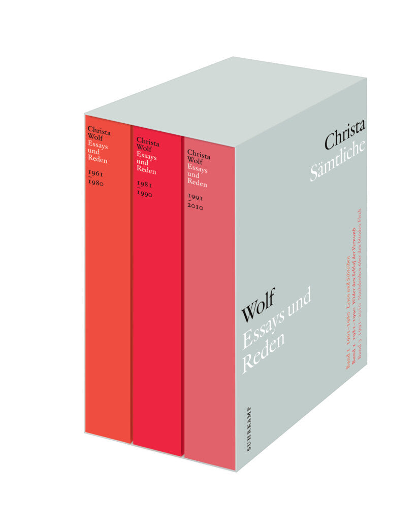 Sämtliche Essays und Reden, 3 Teile (Christa Wolf)