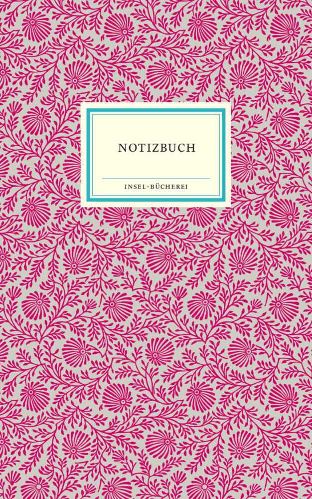 Notizbuch Insel-Bücherei »Blumendekor magenta« (Insel Verlag)