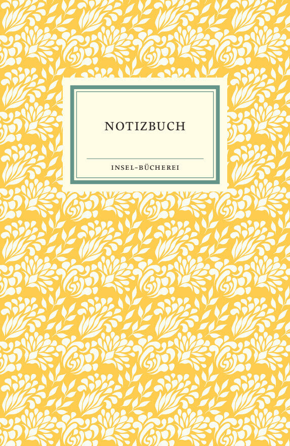 Notizbuch Insel-Bücherei »Blumendekor sonnengelb« (Insel Verlag)