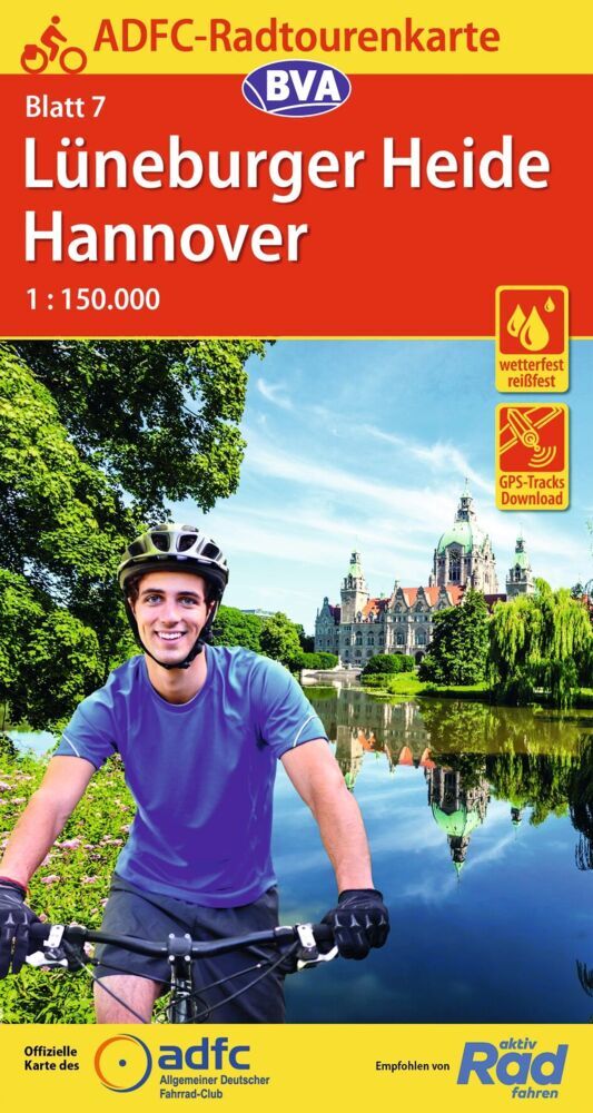 BVA ADFC Radtourenkarte Lüneburger Heide /Hannover 1:150.000