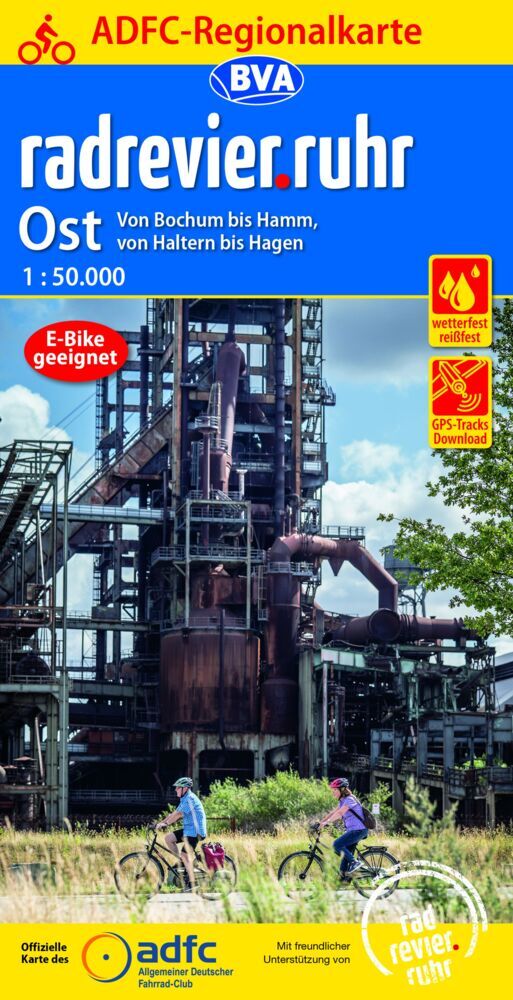ADFC-Regionalkarte radrevier.ruhr Ost, 1:50.000, reiß- und wetterfest, GPS-Tracks Download (Allgemeiner Deutscher Fahrrad-Club E.V. (Adfc))