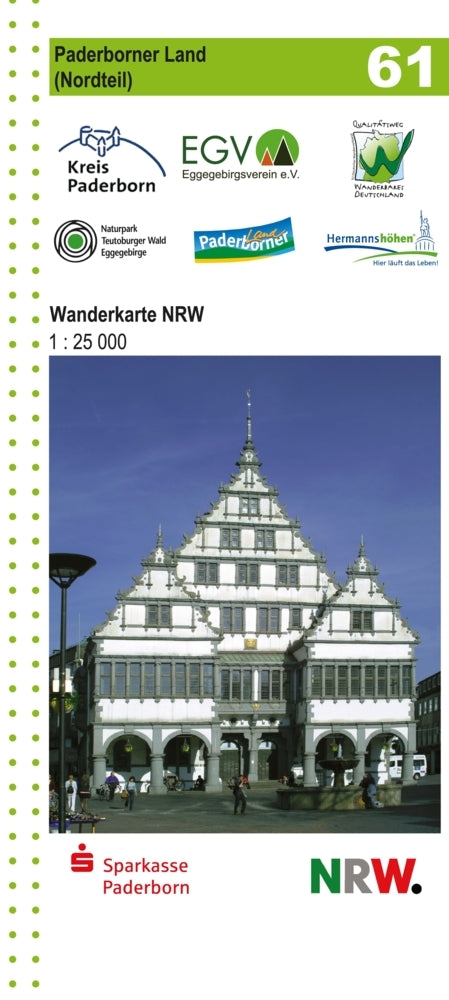 Paderborner Land (Nordteil) Blatt 61, topographische Wanderkarte NRW (Geobasisdaten: Land Nrw)
