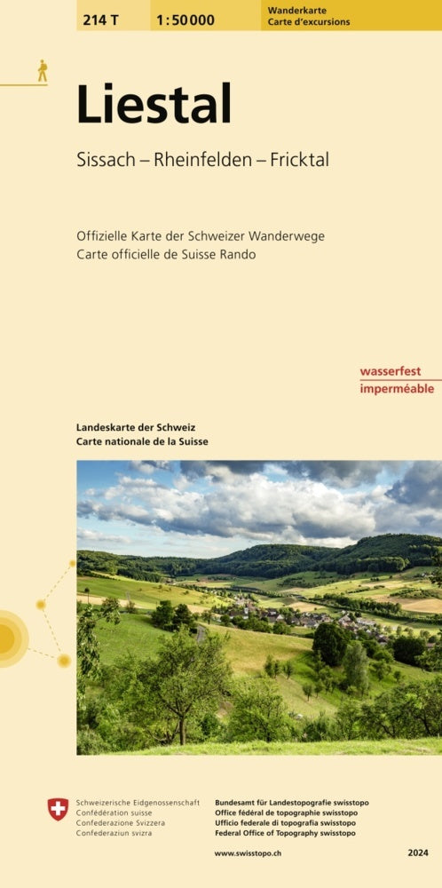 214T Liestal Wanderkarte (Bundesamt Für Landestopografie Swisstopo)