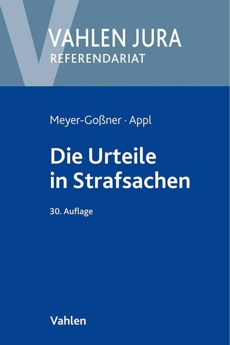 Die Urteile in Strafsachen (Ekkehard Appl)