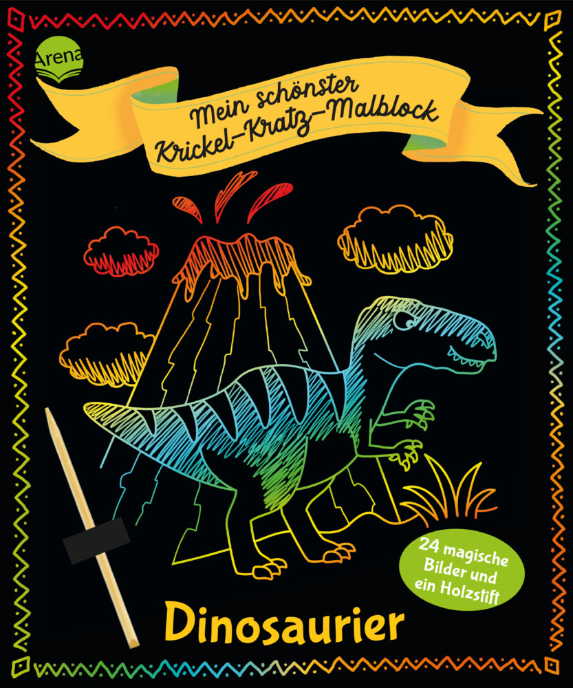 Mein schönster Krickel-Kratz-Malblock. Dinosaurier (Ilka Röhling)
