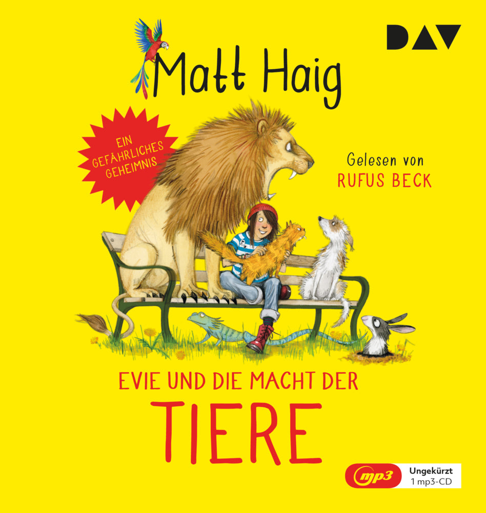 Evie und die Macht der Tiere, 1 Audio-CD, 1 MP3 (Matt Haig)
