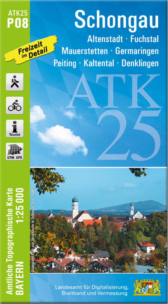 ATK25-P08 Schongau (Amtliche Topographische Karte 1:25000) (Breitband Und Vermessung, Bayern Landesamt Für Digitalisierung)