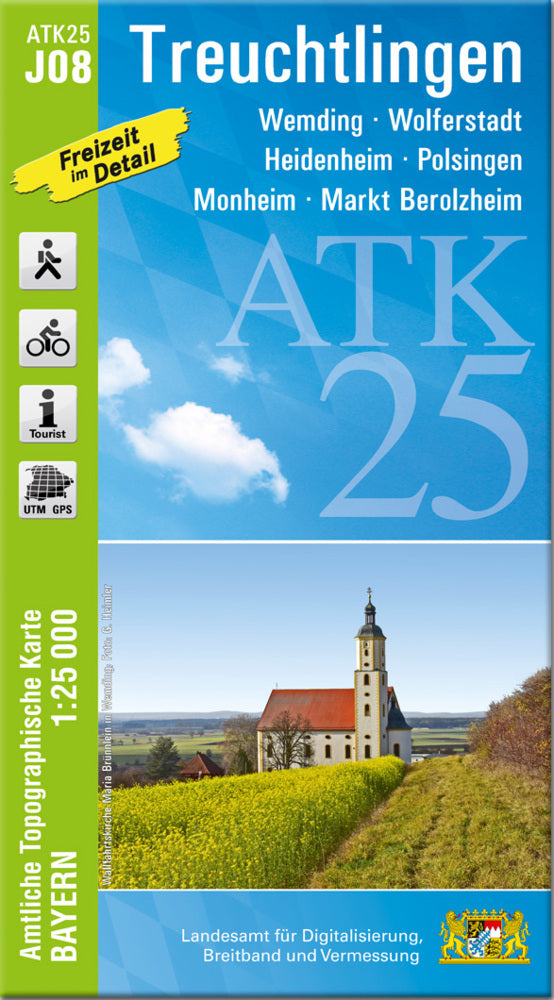 ATK25-J08 Treuchtlingen (Amtliche Topographische Karte 1:25000) (Breitband Und Vermessung, Bayern Landesamt Für Digitalisierung)