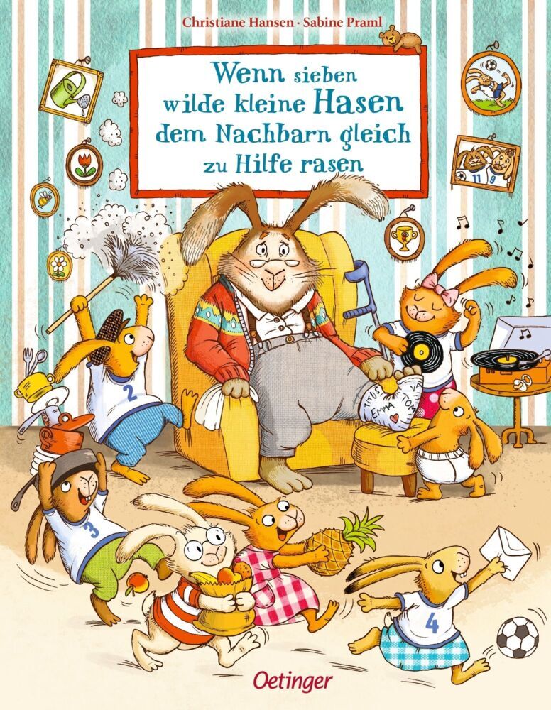 Wenn sieben wilde kleine Hasen dem Nachbarn gleich zu Hilfe rasen (Sabine Praml)