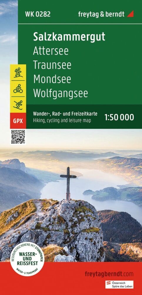freytag & berndt Wanderkarte WK 0282 Salzkammergut, Attersee - Traunsee - Mondsee - Wolfgangsee 1:50.000