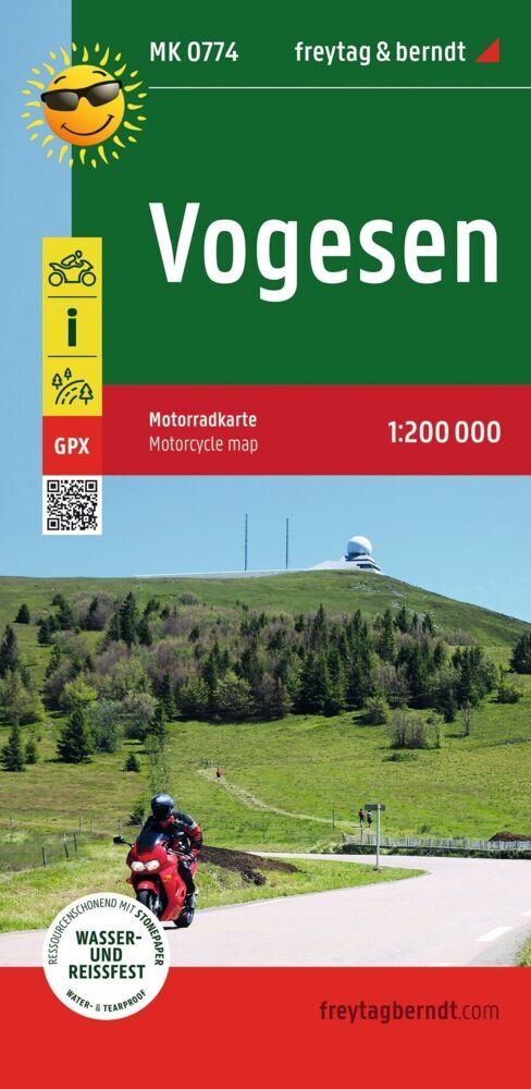 freytag & berndt Motorradkarte Vogesen 1:200.000