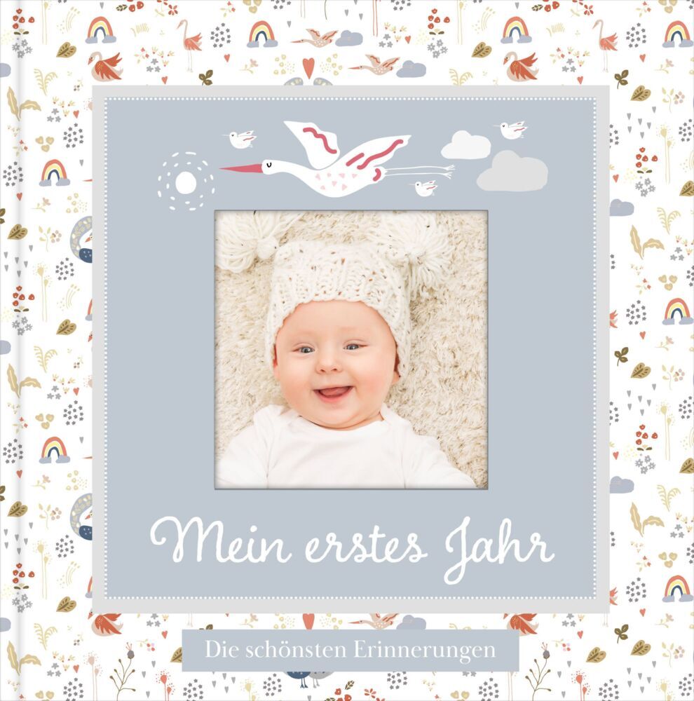 Babyalbum mit Fensterausschnitt für das 1. Lebensjahr zum Eintragen der schönsten Momente und Erinnerungen mit Platz für Fotos | genderneutral für Jungen und Mädchen (Lisa Wirth)
