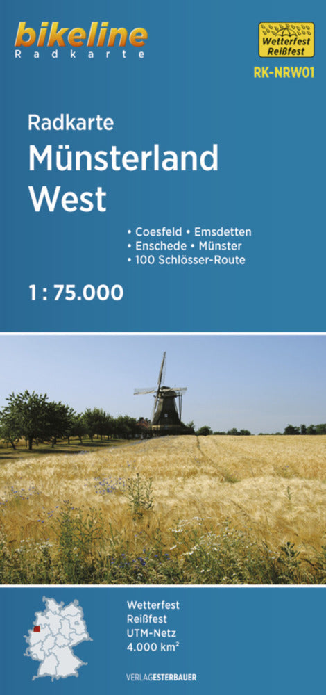 Radkarte Münsterland West (RK-NRW01) (Esterbauer Verlag)