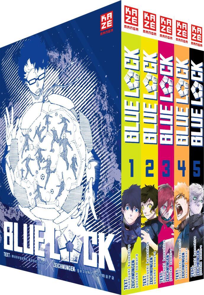 Blue Lock - Band 1-5 im Sammelschuber (Yusuke Nomura)