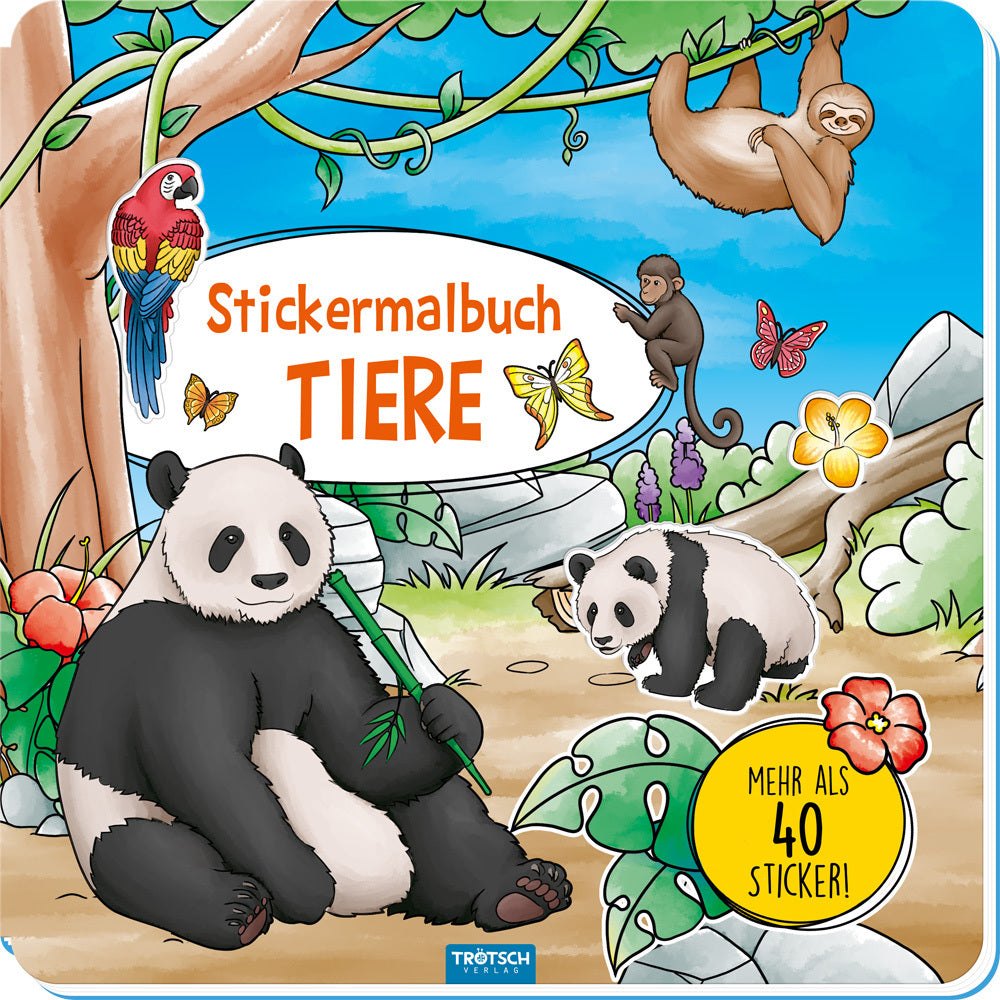 Trötsch Malbuch Stickermalbuch Tiere (Trötsch Verlag Gmbh & Co.Kg)