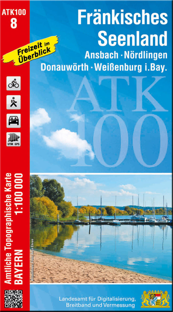 ATK100-8 Fränkisches Seenland (Amtliche Topographische Karte 1:100000) (Breitband Und Vermessung, Bayern Landesamt Für Digitalisierung)