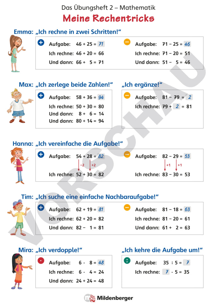 Das Übungsheft Mathematik 2 - Poster Meine Rechentricks (Nina Simon)