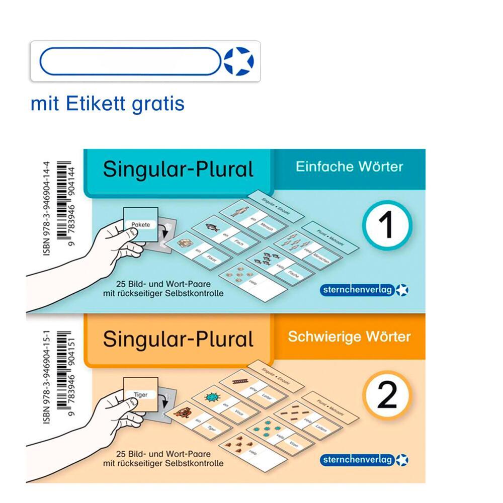 Meine Grammatikdose 1 und 2 - Singular-Plural - Einfache und schwierige Wörter (Sternchenverlag Gmbh)