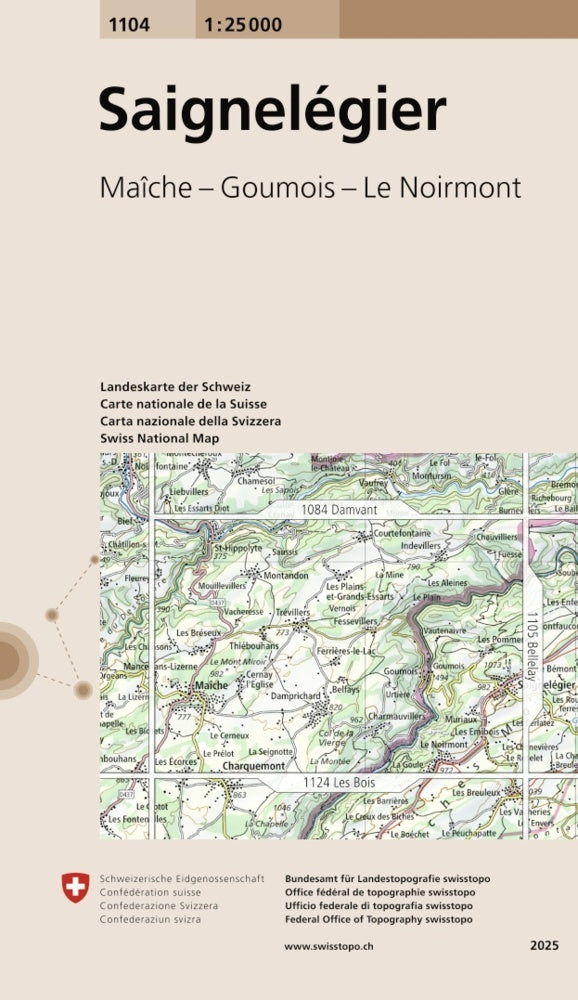 1104 Saignelégier (Bundesamt Für Landestopografie Swisstopo)