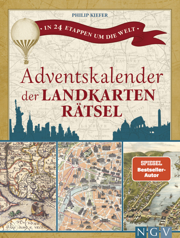 Adventskalender der Landkartenrätsel. In 24 Etappen um die Welt (Philip Kiefer)