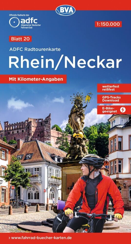 BVA ADFC Radtourenkarte Rhein /Neckar 1:150.000