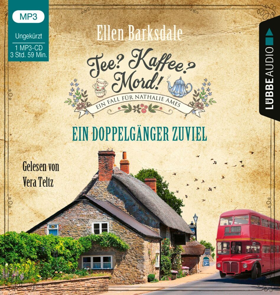 Tee? Kaffee? Mord! - Ein Doppelgänger zuviel, 1 Audio-CD, 1 MP3 (Ellen Barksdale)