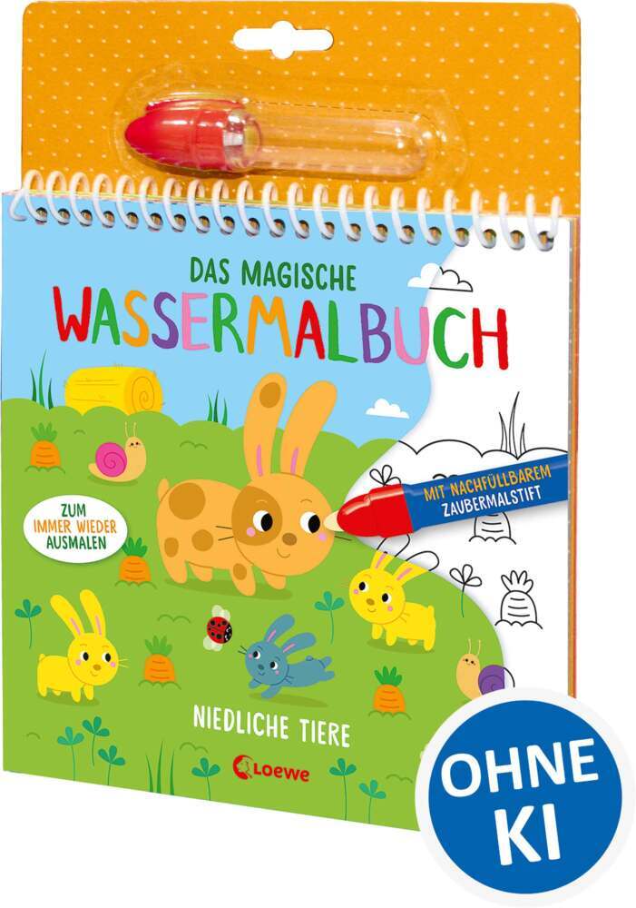 Das magische Wassermalbuch - Niedliche Tiere