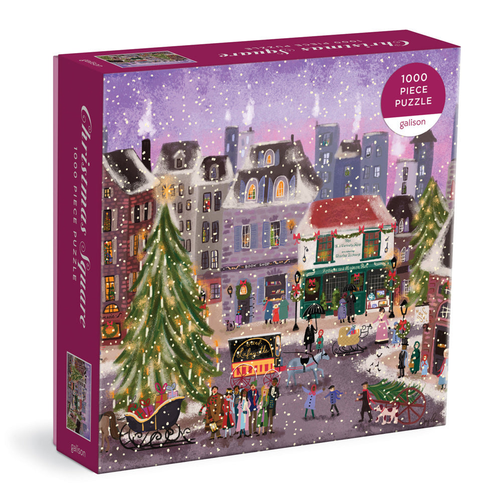 Joy Laforme Christmas Square 1000 Piece Puzzle in Square Box (Galison)