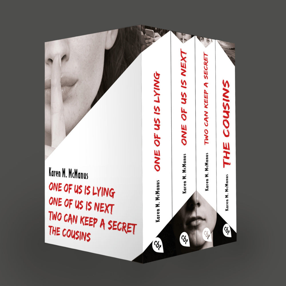 Karen M. McManus: Vier Bände im Taschenbuch-Schuber: One of us is lying, One of us is next, Two can keep a secret, The Cousins (Karen M. Mcmanus)