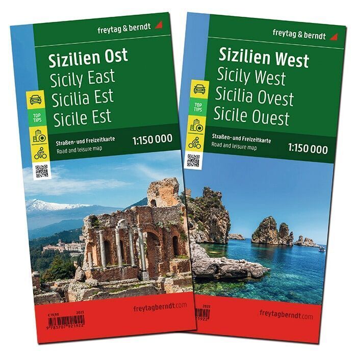 freytag & berndt Straßenkarte Sizilien Set 1:150.000