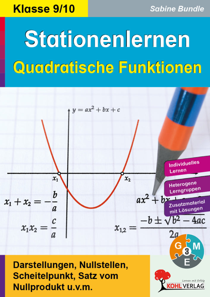 Stationenlernen Quadratische Funktionen (Sabine Bundle)