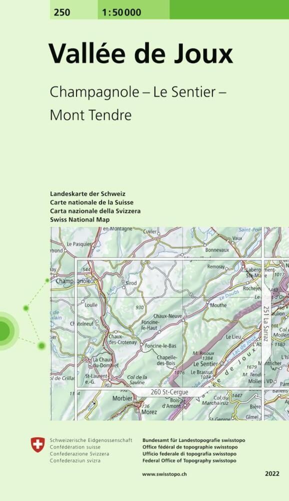 250 Vallée de Joux (Bundesamt Für Landestopografie Swisstopo)