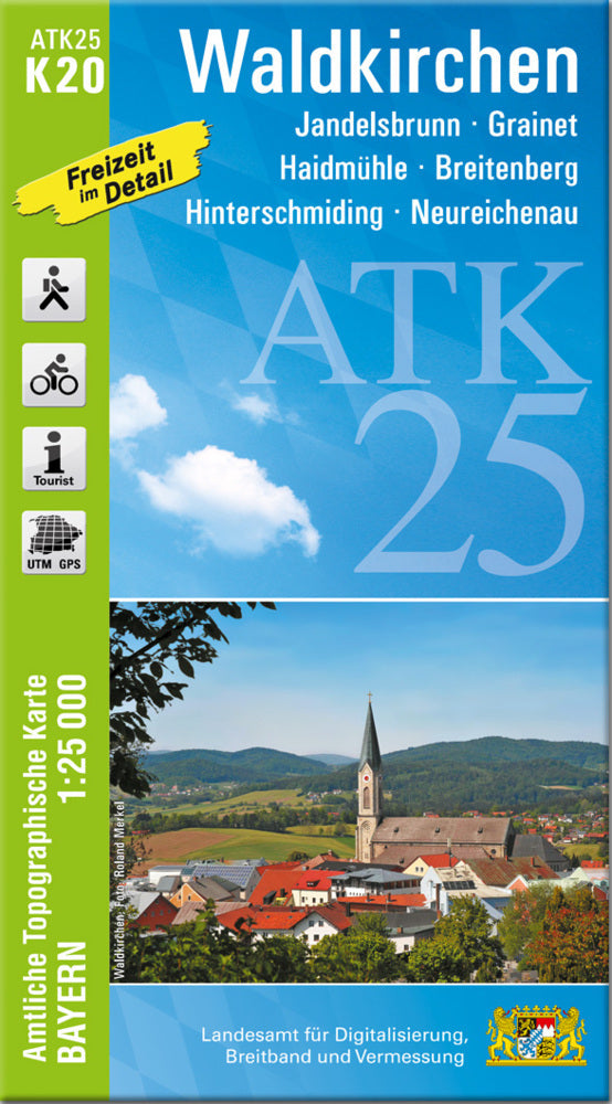 ATK25-K20 Waldkirchen (Amtliche Topographische Karte 1:25000) (Breitband Und Vermessung, Bayern Landesamt Für Digitalisierung)