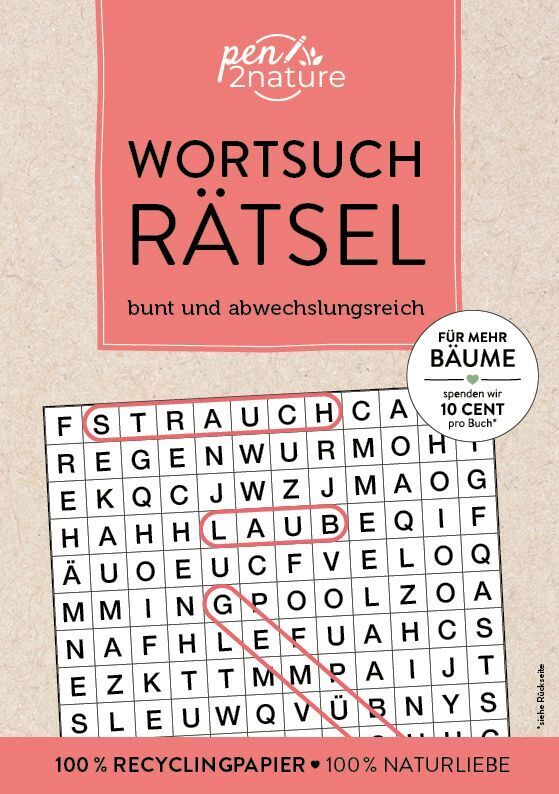 Wortsuchrätsel - bunt und abwechslungsreich (Pen2Nature)