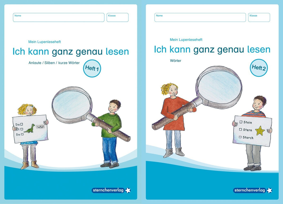 Mein Lupenleseheft 1 und 2 - Ich kann ganz genau lesen - (Sternchenverlag Gmbh)