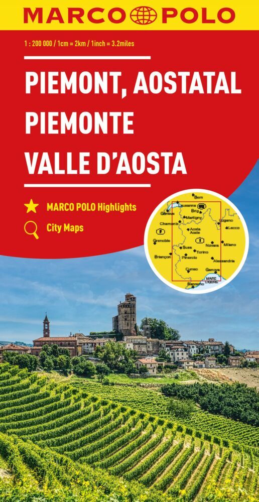 MARCO POLO Regionalkarte Italien 01 Piemont, Aostatal 1:200.000 (Marco Polo Verlag)