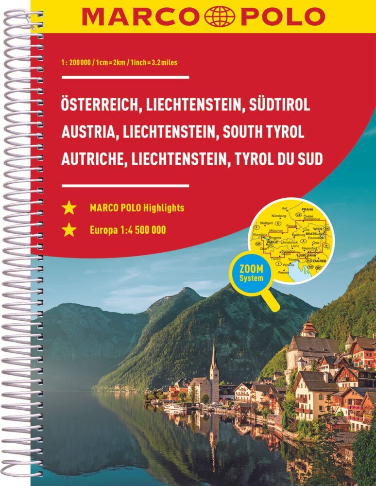 MARCO POLO Reiseatlas Österreich, Liechtenstein, Südtirol 1:200.000 (Marco Polo Verlag)