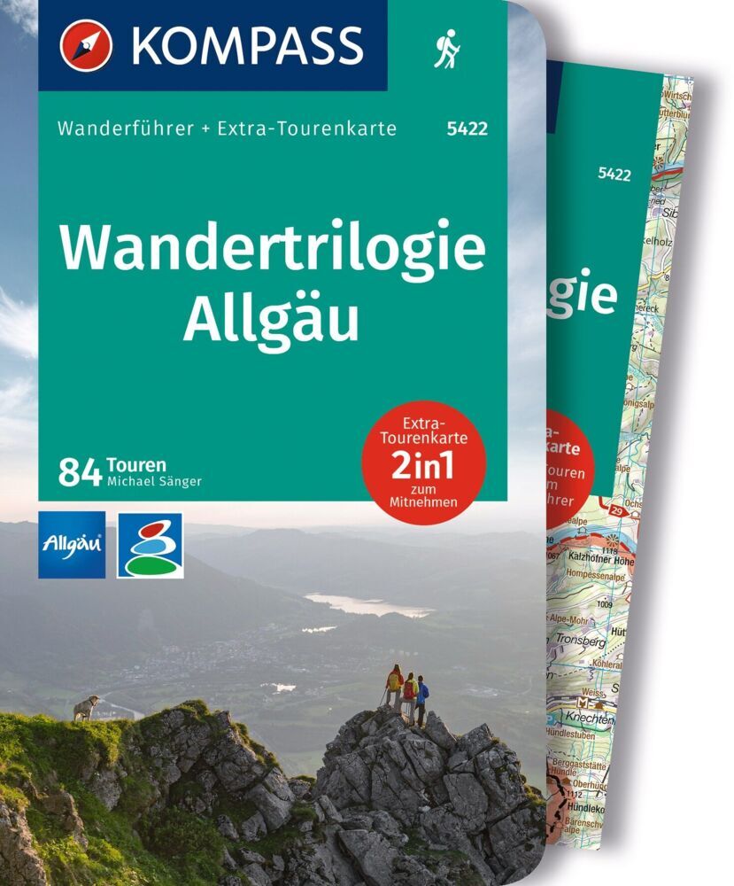 KOMPASS Wanderführer Wandertrilogie Allgäu, 84 Touren mit Extra-Tourenkarte (Michael Sänger)