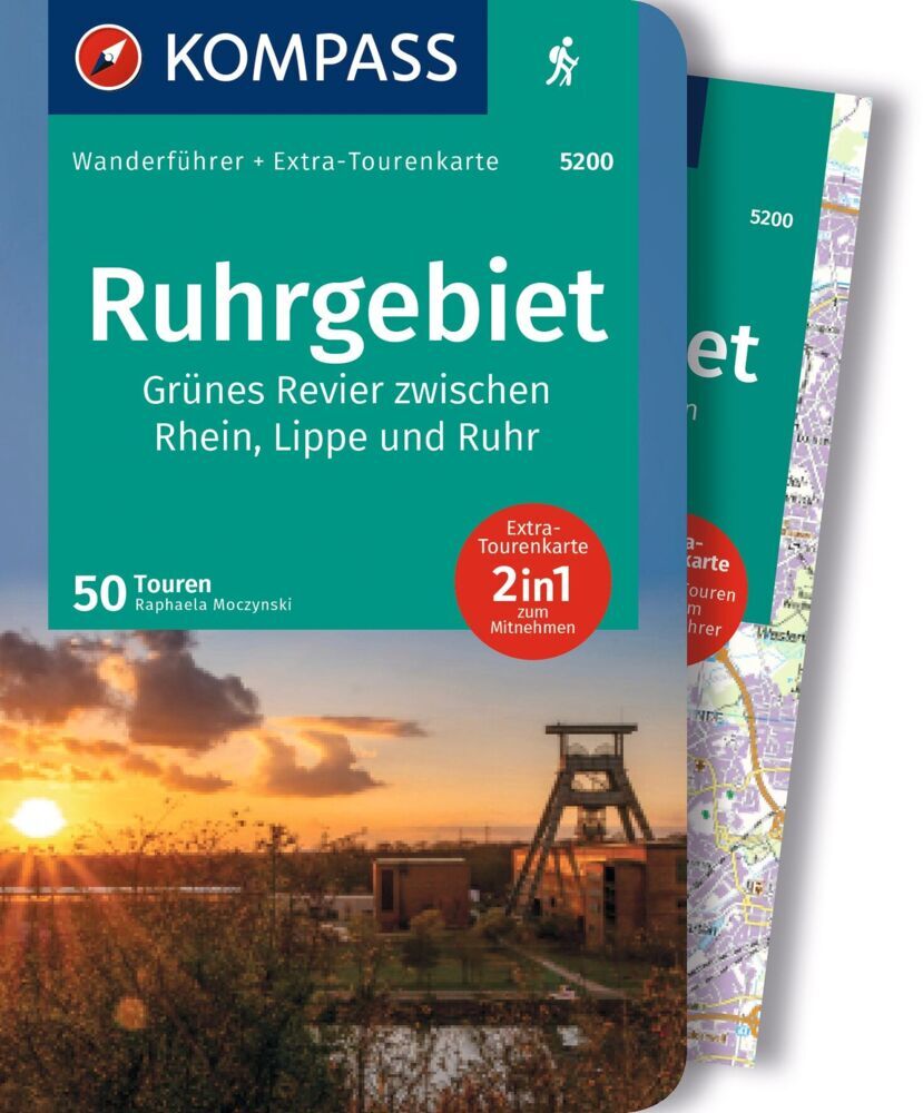 KOMPASS Wanderführer Ruhrgebiet, 50 Touren mit Extra-Tourenkarte (Raphaela Moczynski)