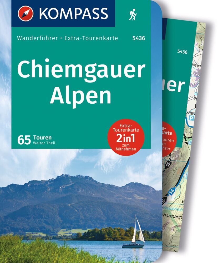 KOMPASS Wanderführer Chiemgauer Alpen, 65 Touren mit Extra-Tourenkarte (Walter Theil)