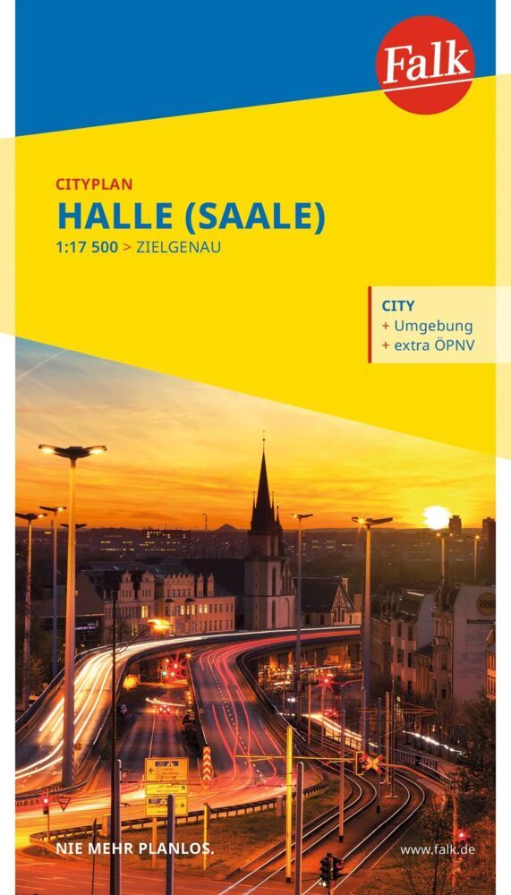 Falk Cityplan Halle (Saale) 1:17.500
