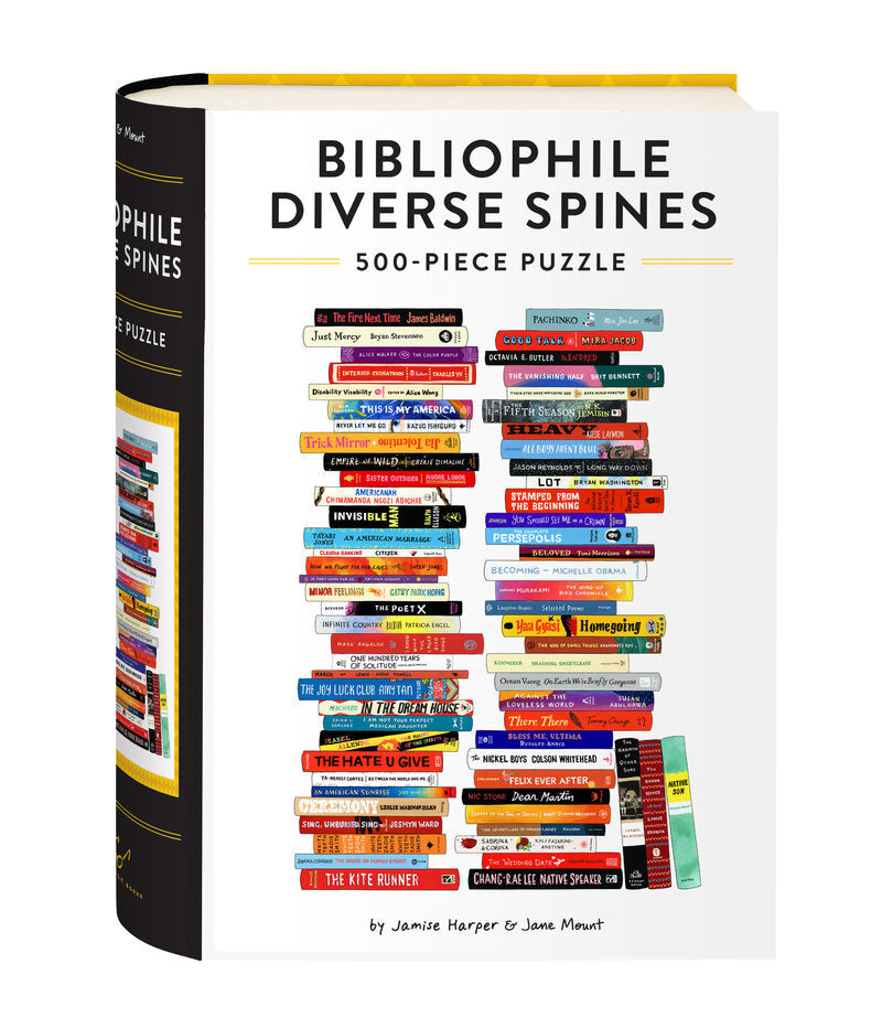 Bibliophile Diverse Spines 500-Piece Puzzle (Jamise Harper)