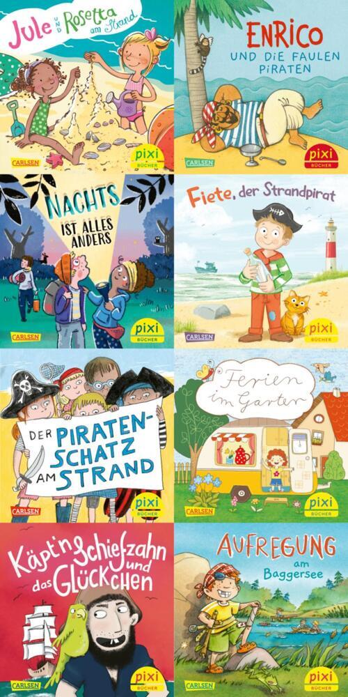 Pixi-Box 289: Ferien- und Strandgeschichten (8x8 Exemplare), 8 Teile (Diverse)