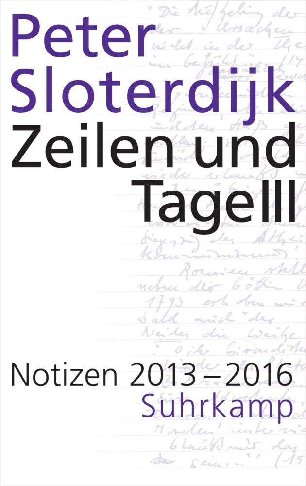 Zeilen und Tage III (Peter Sloterdijk)