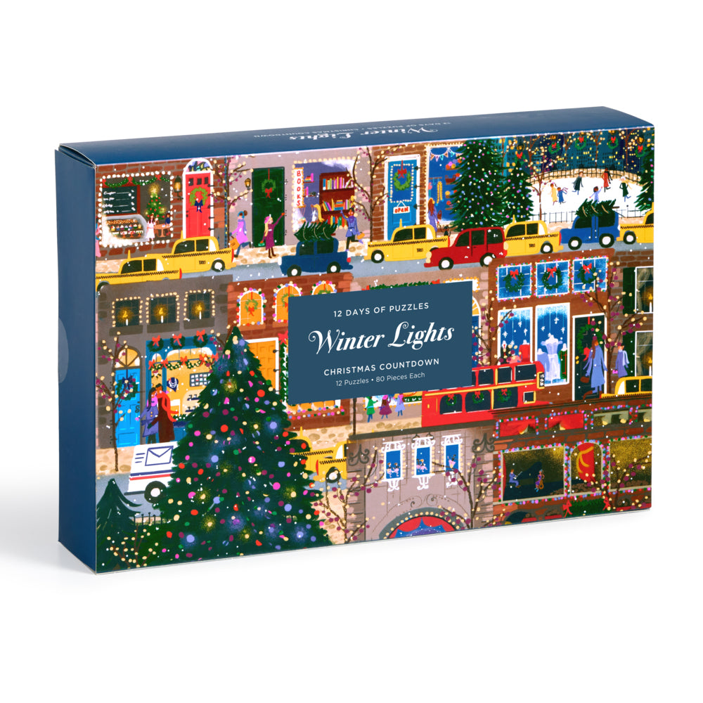 Joy Laforme Winter Lights 12 Days of Puzzles Holiday Countdown (Galison)
