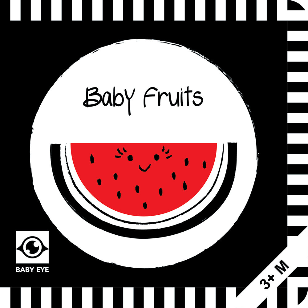 Baby Fruits: Kontrastbuch für Babys mit Öffnungen · kontrastreiche Bilder angepasst an Babyaugen · Schwarz Weiß Primärfarben Buch für Neugeborene · Mein erstes Bilderbuch · Montessori Buch (Agnieszka Sawczyn)